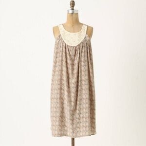 Sunner Cream and Brown Patterned Dress